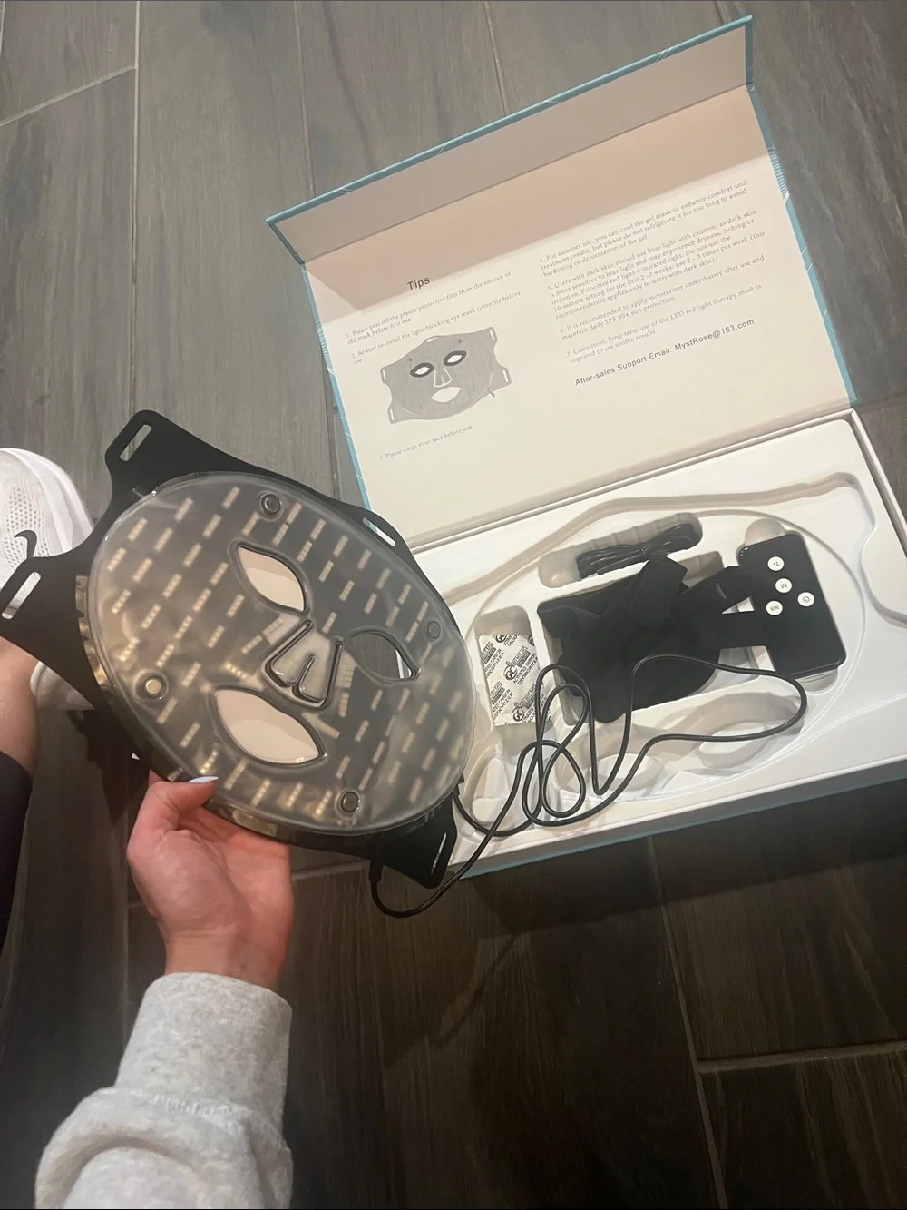 Black LED Facial Mask for Skincare Therapy